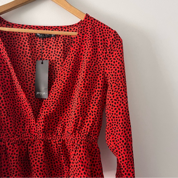 NWT Nasty Gal Ride The Wild Wind Cheetah Top Size 6 - Picture 3 of 10